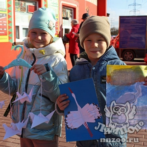 В зоопарке «Лимпопо» прошла тематическая акция, посвященная Всемирному дню белых журавлей
